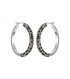 Vince Camuto Silver Pave Hoop Earrings