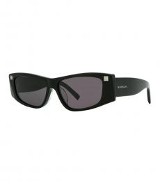 Givenchy Black Grey Rectangular Sunglasses