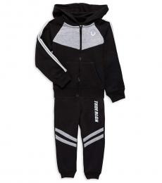 True Religion 2 Piece Black Hoodie/Joggers Set(Baby Boys)