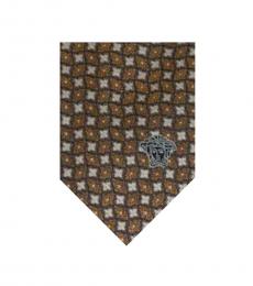 Versace Brown Printed Tie