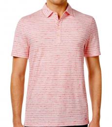 Michael Kors Red Space-Dyed Striped Polo