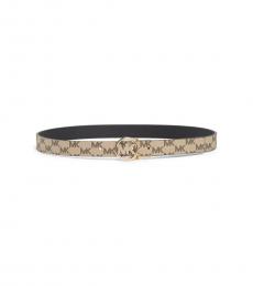 Michael Kors Natural Reversible Logo Monogram Belt