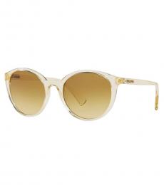Light Brown Oval Sunglasses