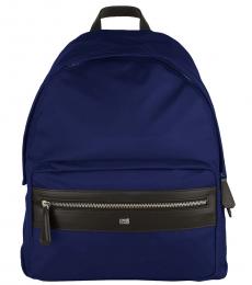 Cavalli Class Dark Blue Solid Large Backpack