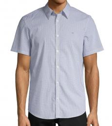 Calvin Klein Light Blue Printed Short-Sleeve Shirt