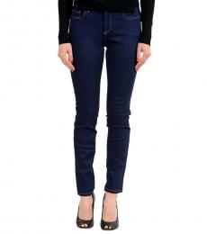 Versace Jeans Blue Embellished Slim Fit Jeans