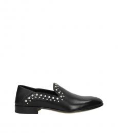 Alexander McQueen Black Studded Leather Loafers