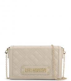 Love Moschino White Box Chain Small Crossbody