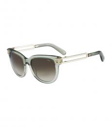 Chloe Light Green Oversize Cat-Eye Sunglasses
