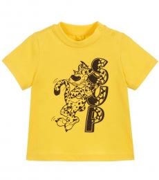 Stella McCartney Baby Boys Yellow Leoaprd T-Shirt
