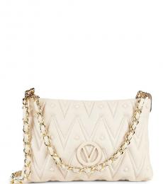 Mario Valentino Milk Vanilled Quilted Medium Crossbody