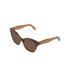 Salvatore Ferragamo Brown Cat Eye Sunglasses