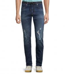 Diesel Dark Blue Thommer Drawstring Jeans