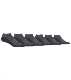 Ralph Lauren Dark Grey 6-Pk. Athletic Low Cut Socks