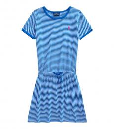 Ralph Lauren Girls Heritage Blue Jersey Tee Dress