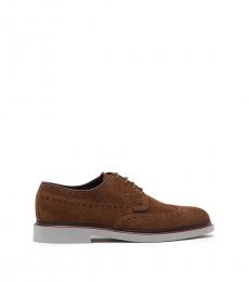 Natural Suede Wingtip Lace Ups