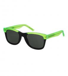 Saint Laurent Neon Green Square Sunglasses