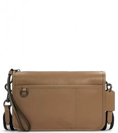 Coach Brown Heritage Convertible Medium Crossbody Bag
