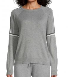 Calvin Klein Light Grey Crewneck Stripe Sweater
