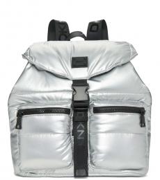 DKNY Silver Avia Large Backpack