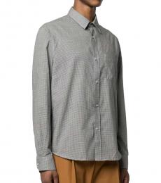 Grey Breast-pocket Gingham Shirt