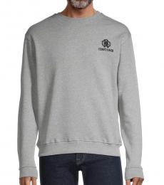 Roberto Cavalli Grey Logo Sweatshirt