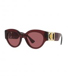 Versace Maroon Logo Sunglasses