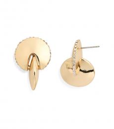 Vince Camuto Golden Interlocking Disc Stud Earrings