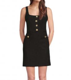 Karl Lagerfeld Black Textured Sleeveless Minidress

