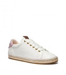 Coach White Leather Espadrille Sneakers