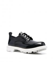 Black Leather Derby Lace Ups