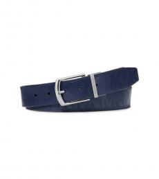 Michael Kors Dark Blue Signature Leather Belt
