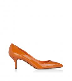 Dolce & Gabbana Orange Patent Leather Heels