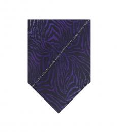 Roberto Cavalli Purple Gradient Zebra Print Tie