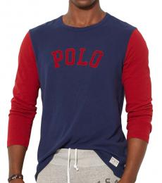 Ralph Lauren Navy Blue Logo Baseball T-Shirt