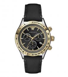 Versace Black Chrono Signature Dial Watch