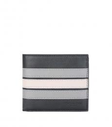 Coach Black-Grey Chalk 3-IN-1 Varsity Stripe Wallet