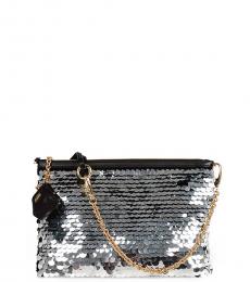 Dolce & Gabbana Silver Paillette Small Shoulder Bag
