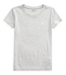 Girls Light Grey Short Sleeve T-Shirt