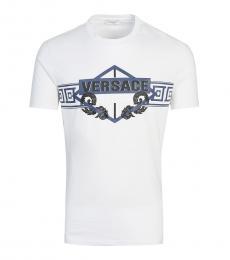 Versace Collection White Logo Graphic T-Shit