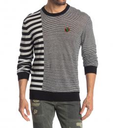 Diesel Black Mircoxx Striped Sweater