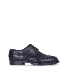 Dolce & Gabbana Black Perforated studded Lace Ups