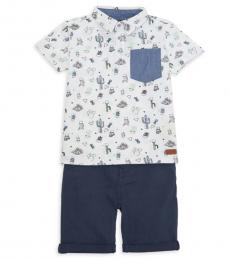 7 For All Mankind 2 Piece Shirt/Shorts Set (Little Boys)