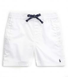 Ralph Lauren Baby Boys White Pull-On Shorts