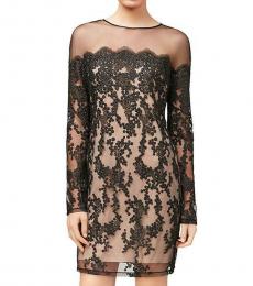 Betsey Johnson Black Lace Sheer Party Evening Dress