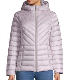 Michael Kors Lavender Missy Zip Packable Down Jacket