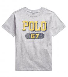 Ralph Lauren Boys Andover Heather Logo T-Shirt