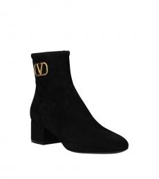 Black V Logo Boots