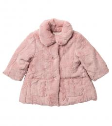 Juicy Couture Baby Girls Pink Faux Fur Jacket