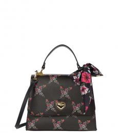 Betsey Johnson Black Mandy Top-Handle Mini Satchel